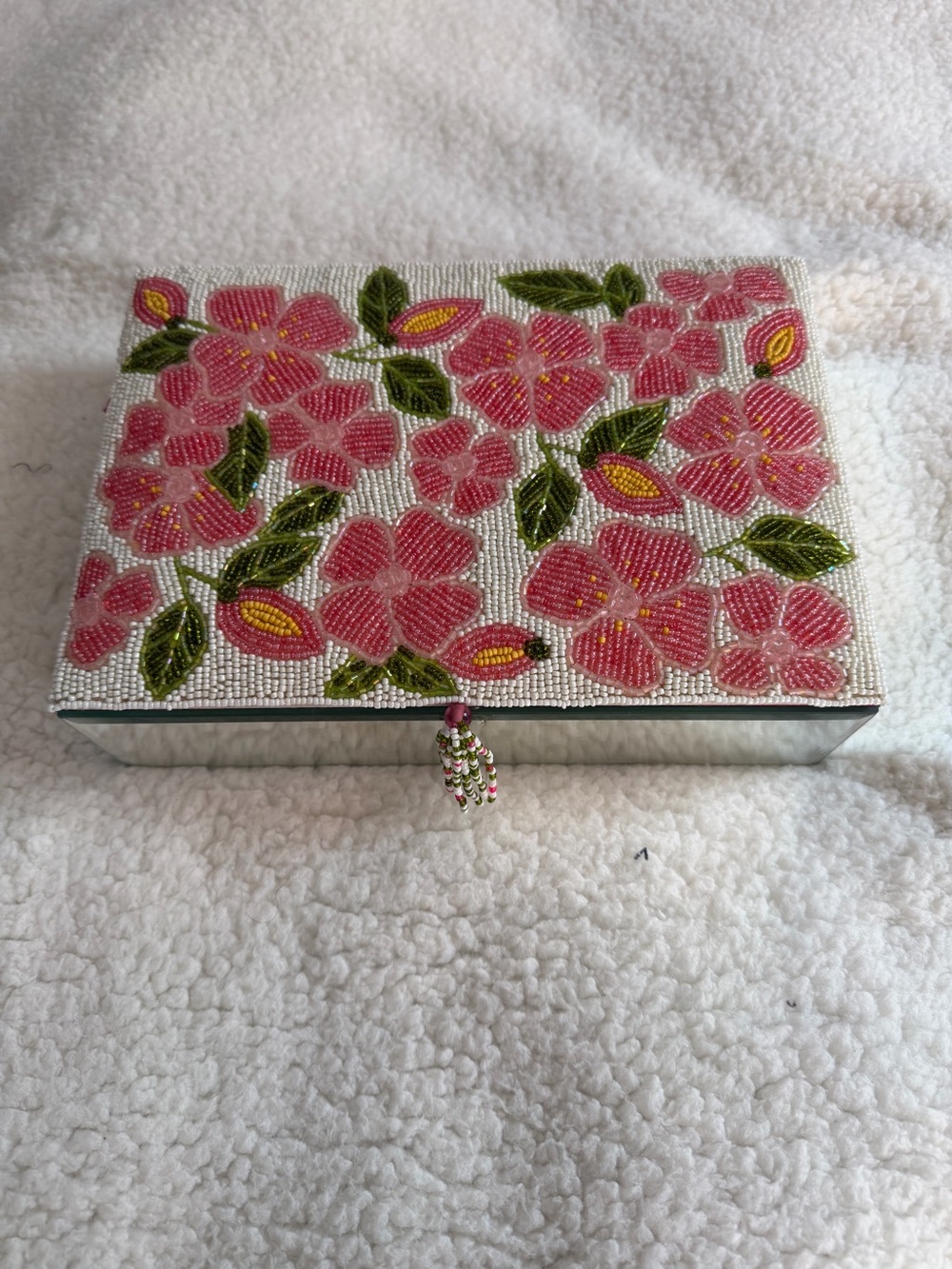 Floral Beaded Box